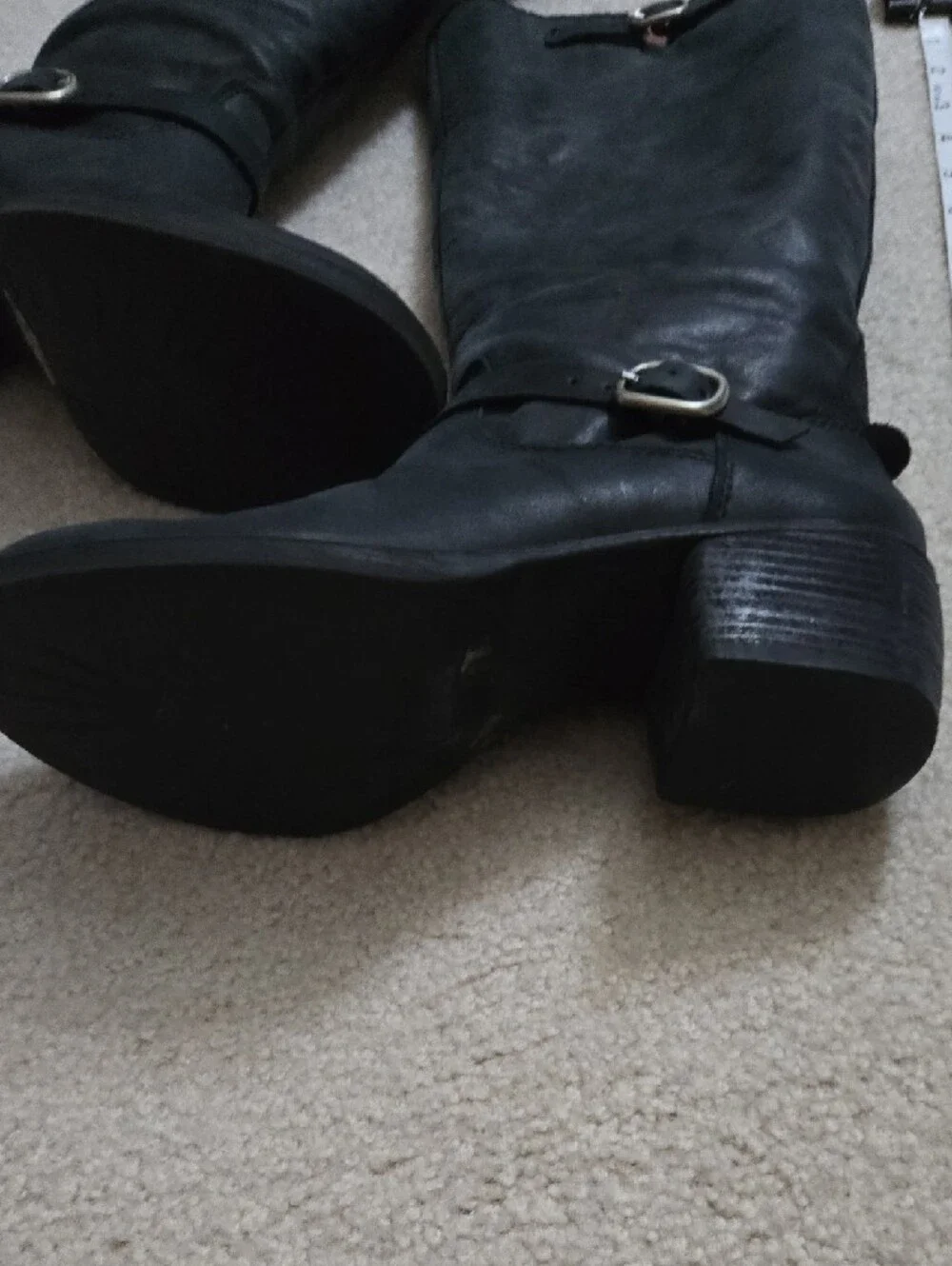 Lucky Brand Black Over-the-Knee Leather Boots